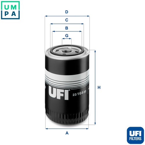 Oil filter 164 for vw - oil,