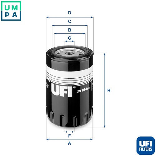 Oil filter 164 - filter, 23.164.03